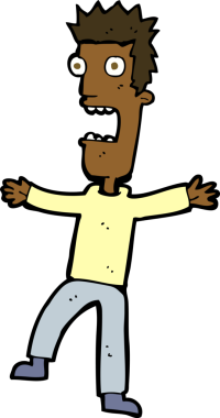 Bir insan tarafından çizilmiş karikatür.