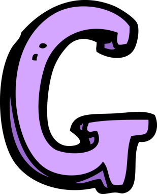 Bir insan tarafından çizilmiş G harfi.