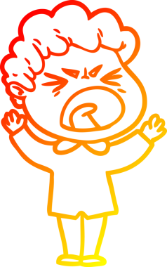 Bir insan tarafından çizilmiş kızgın bir adamın çizgi film çizimi.