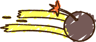 Bir insan tarafından çizilmiş Bomba Tebeşiri