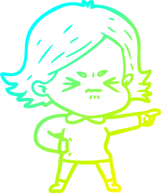 Bir insan tarafından çizilmiş kızgın bir karikatür çizimi.