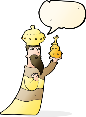 Bir insan tarafından çizilmiş üç bilge adamdan biri.