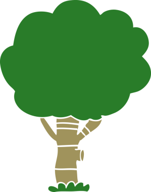 Bir insan tarafından çizilmiş karalama ağacı.