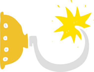 Bir insan tarafından çizilmiş korsan kancasının düz renk çizimi