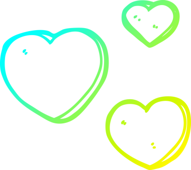 Bir insan tarafından çizilmiş bir aşk karikatürü çizimi.