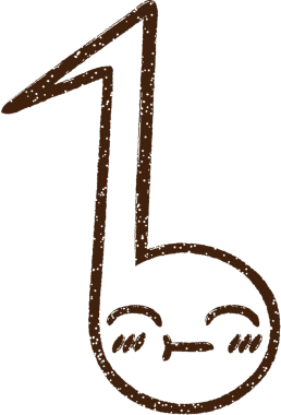 Bir insan tarafından çizilen Müzik Notu Kömürü Çizimi