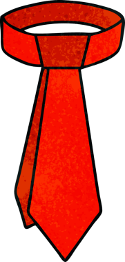 Bir insan tarafından çizilmiş garip bir karikatür boyun bağı.