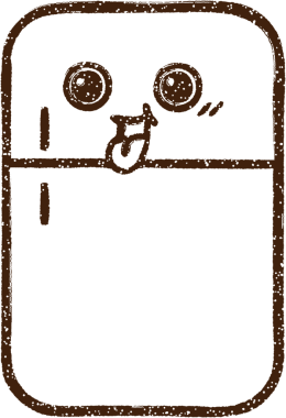 Bir insan tarafından çizilmiş Retro Buzdolabı Kömürü Çizimi