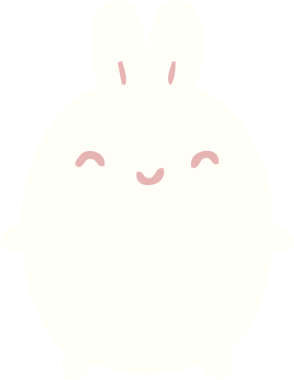 Bir insan tarafından çizilmiş tavşan.