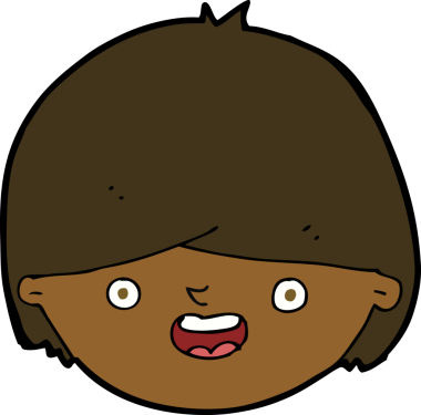 Bir insan tarafından çizilmiş mutlu bir yüz.