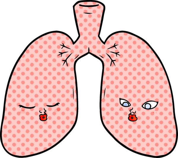 Bir insan tarafından çizilmiş karikatür ciğerleri.