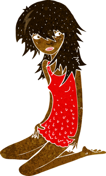 Bir insan tarafından çizilmiş güzel bir kız.