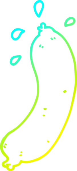 Bir insan tarafından çizilmiş soğuk gradyan çizgisi.