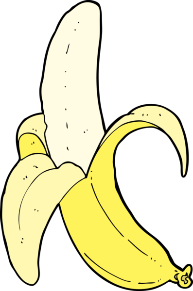 bir insan tarafından çizilmiş muz karikatürü