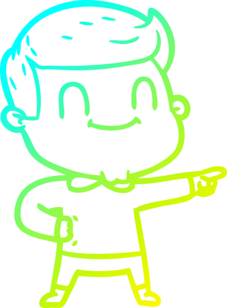 Bir insan tarafından çizilmiş karikatür cana yakın bir adamın çizimi.