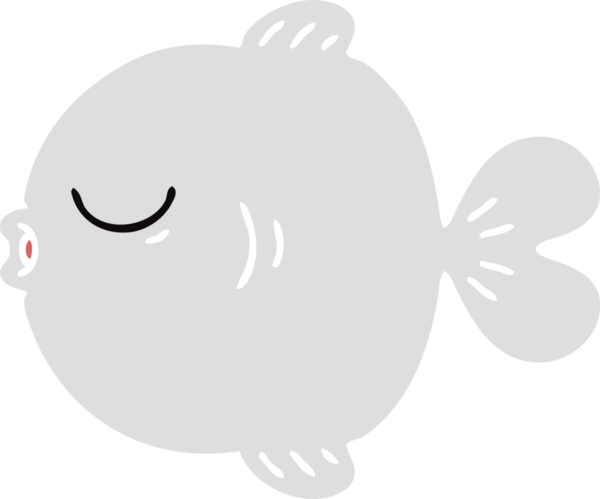 Bir insan tarafından çizilmiş garip bir karikatür balığı.