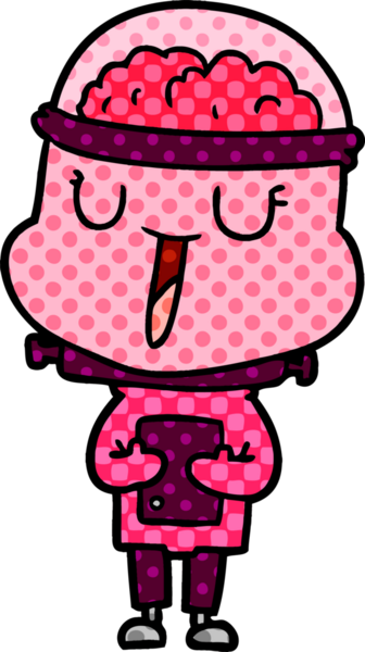 Bir insan tarafından çizilmiş mutlu çizgi film robotu