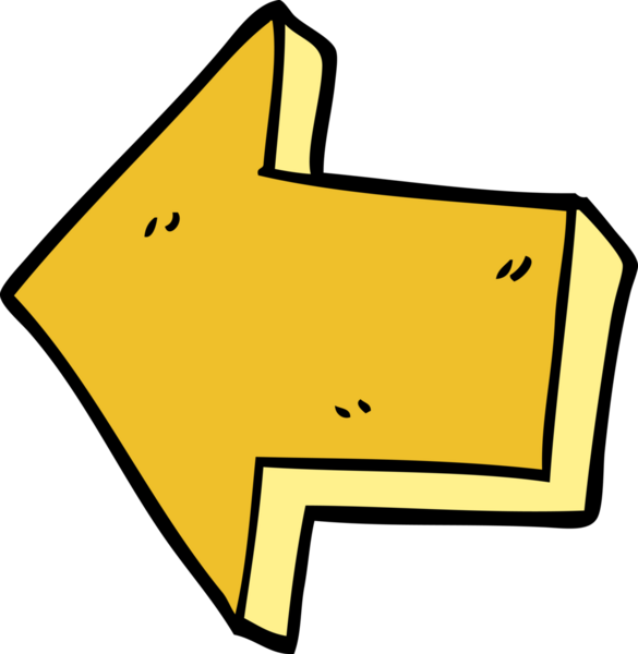 Bir insan tarafından çizilmiş karalama işaretli ok