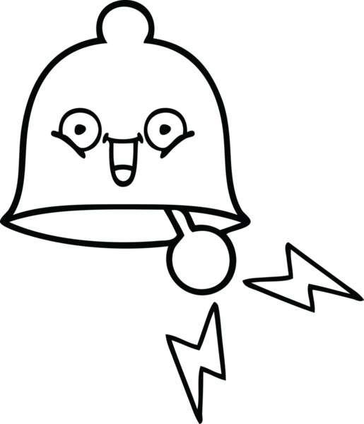 Bir insan tarafından çizilmiş zil karikatürü