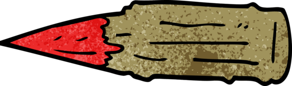 Bir insan tarafından çizilmiş kanlı vampir kazığı.