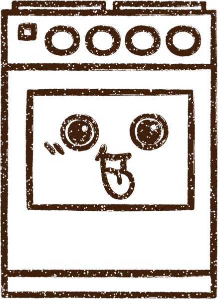 Bir insan tarafından çizilmiş elektrikli fırın kömürü.