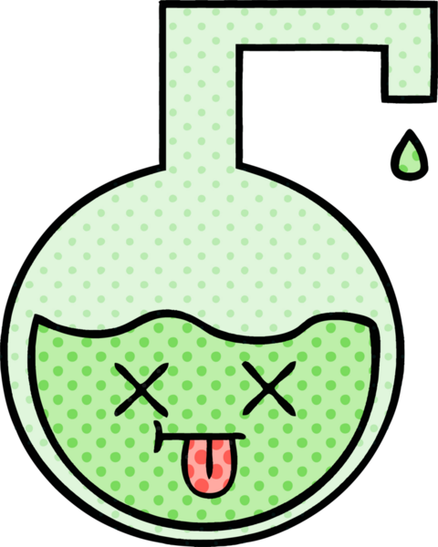 Bir insan tarafından çizilmiş bir bilim deneyinin çizgi romanı.