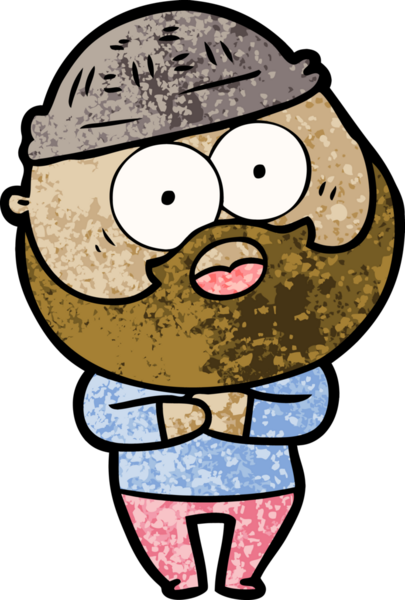 Bir insan tarafından çizilmiş sakallı bir adam.