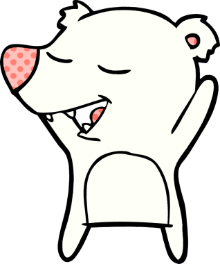 Bir insan tarafından çizilmiş kutup ayısı karikatürü