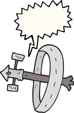 Bir insan tarafından çizilmiş serbest konuşma balonu çizgi film uzay istasyonu