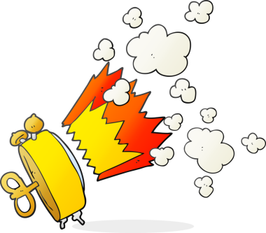 Bir insan tarafından çizilmiş serbest çizim alarm saati