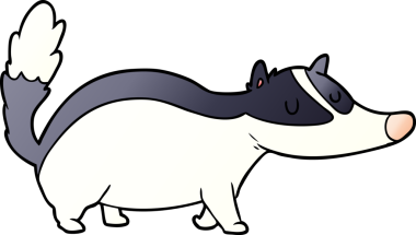 Bir insan tarafından çizilmiş porsuk.