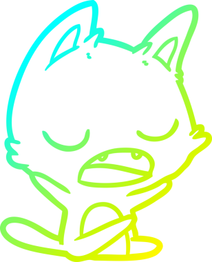 Bir insan tarafından çizilmiş soğuk gradyan çizgi film.