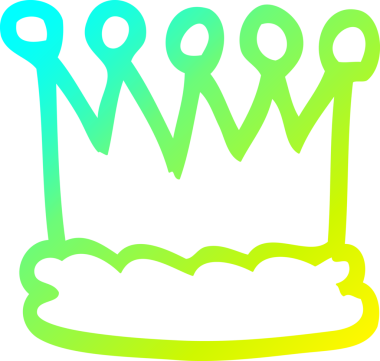 Bir insan tarafından çizilen karikatür kaplamasının soğuk gradyan çizgisi