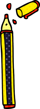 Bir insan tarafından çizilmiş karalama ofis kalemi.