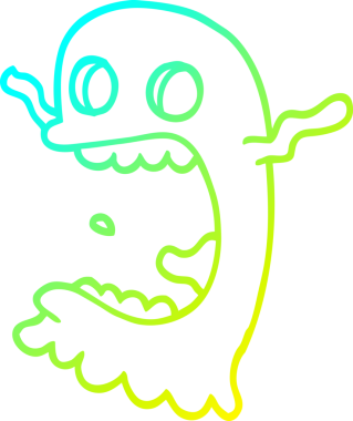 Bir insan tarafından çizilmiş ürkütücü bir karikatür çizimi.