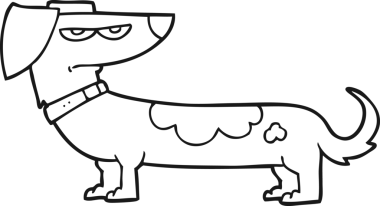 Bir insan tarafından çizilmiş siyah beyaz bir çizgi film.