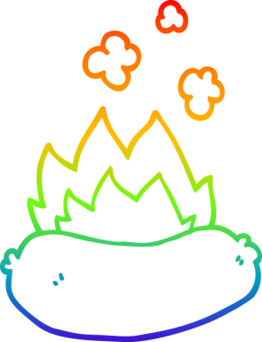 gökkuşağı gradyan çizgi çizimi bir insan tarafından çizilmiş sosisler