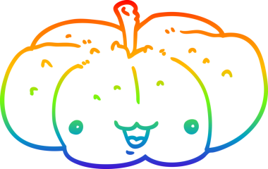 gökkuşağı gradyan çizgi çizimi bir insan tarafından çizilmiş bir balkabağı