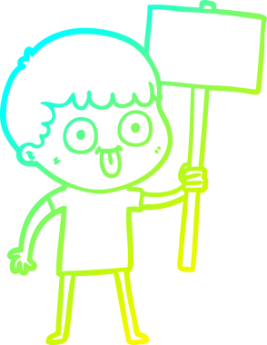 Bir insan tarafından çizilmiş soğuk çizgi çizgi film karakteri.