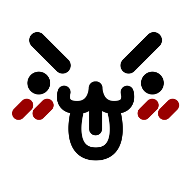 Bir insan tarafından çizilmiş kötü bir hayvan yüzü simgesi