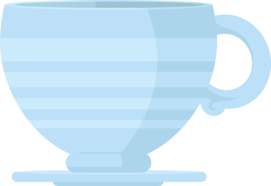 Bir insan tarafından çizilmiş kahve fincanı grafik vektör resimleme simgesi