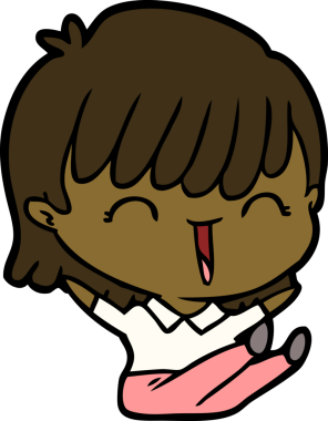 Bir insan tarafından çizilmiş karikatür kadın.