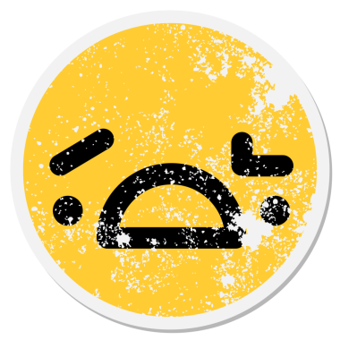 Bir insan tarafından çizilmiş kafası karışmış dairesel bir etiket.