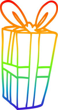 gökkuşağı gradyan çizimi bir insan tarafından çizilmiş bir karikatür