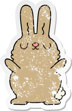 Bir insan tarafından çizilmiş garip bir el çiziminin sıkıntılı çıkartması.