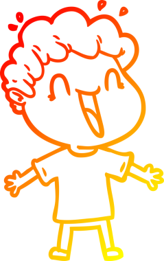 Bir insan tarafından çizilmiş mutlu bir adamın çizgi çizimi.