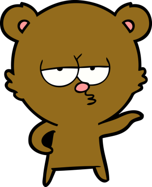 Bir insan tarafından çizilmiş bir çizgi film karakteri.