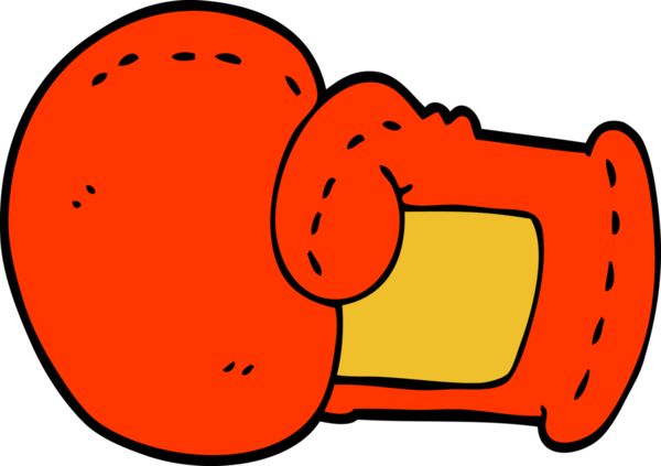 Bir insan tarafından çizilmiş karalama boks eldiveni.