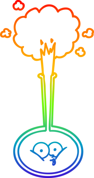 gökkuşağı gradyanı çizimi bir insan tarafından çizilmiş bir karikatür bilim deneyi