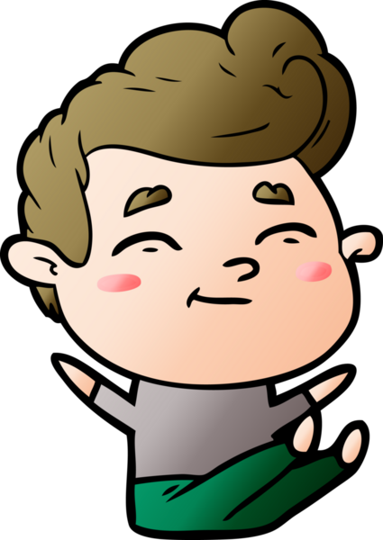 Bir insan tarafından çizilmiş mutlu çizgi film adamı.